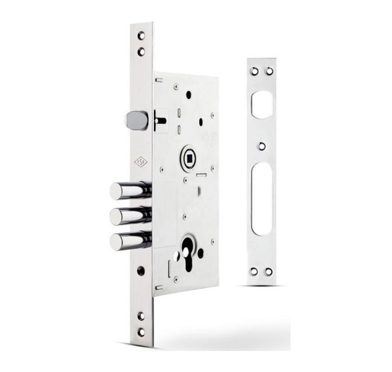 İTO Monoblok Takım 1 Çelik Kapı Kilit Seti (3 Anh)(60 mm)(silindir:754/68K+254/68K