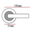 Safir - Alüminyum Rozetli Kapı Kolları (ODA) (Nikel Saten) (58,5x37x31)