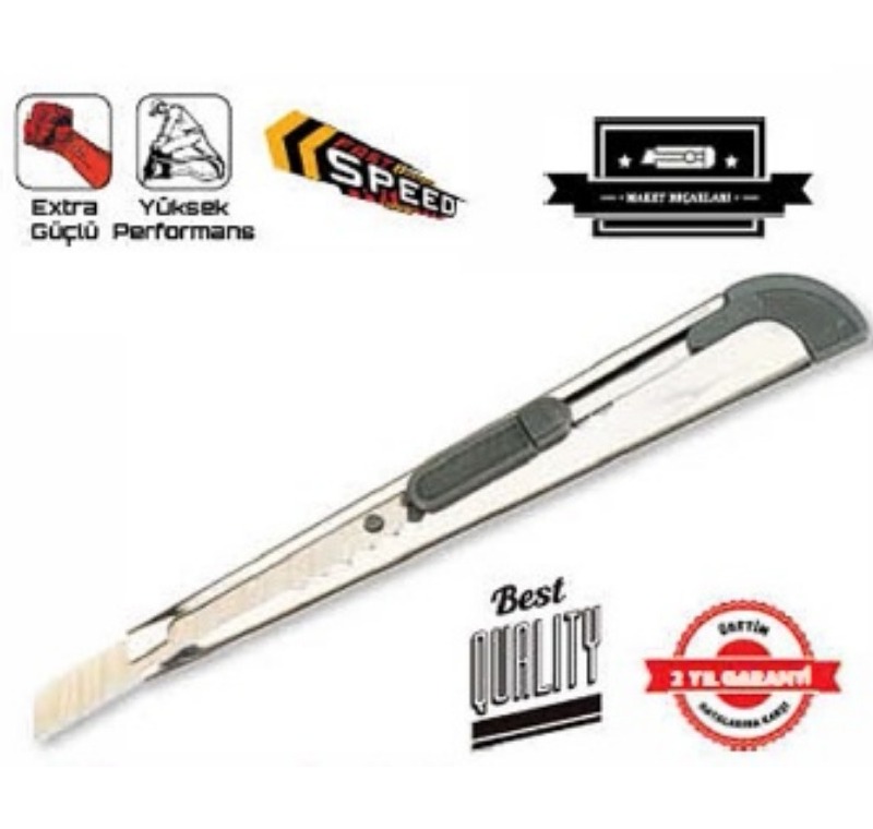 Tomax Maket Bıçağı İnce Metal YG-205 (9 mm) -03086206