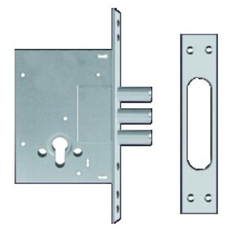 İTO Monoblok Takım 4 Çelik Kapıl Kilit Seti (5 anh.)(60 mm)(silindir:754/68K+354/68K